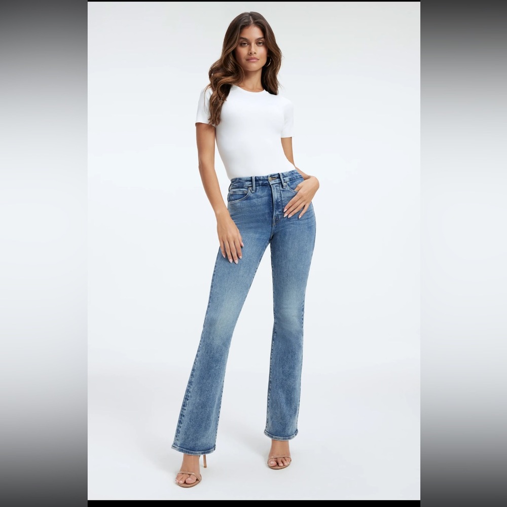 Good American size 8 compression boot cut jeans
